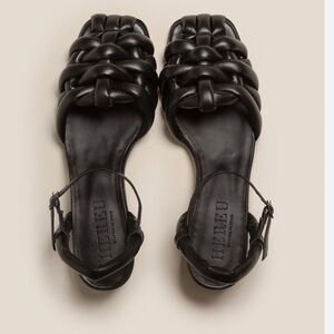 Trendy Black Braided Sandals